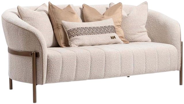 Michael Amini® Lisbon Matte Bronze Loveseat-1