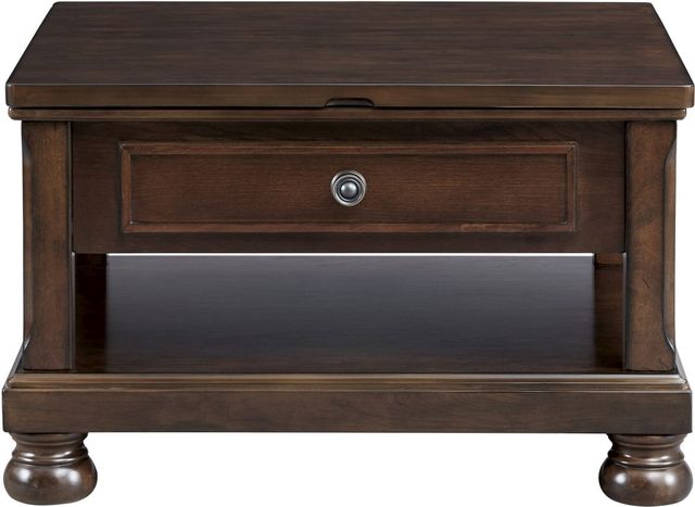 Signature Design by Ashley® Porter Rustic Brown Lift Top Coffee Table-1