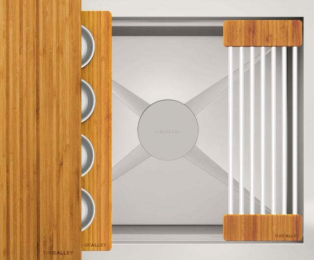 The Galley® Natural Golden Bamboo Ideal BarStation® 2C with Three Tool Bar Kit-0