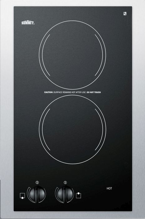 Summit® 15" Black Electric Cooktop-0