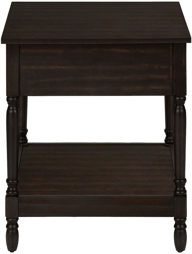 Monarch Specialties Inc. Walnut Veneer 2-Tier Square Side Table-2