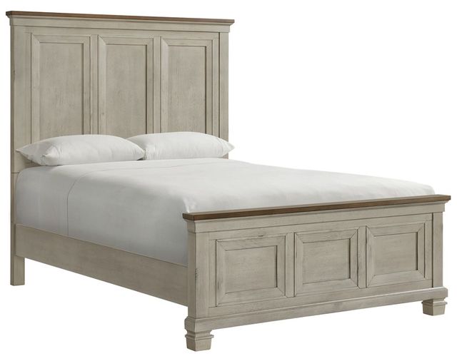 Elements International Farmington 3-Piece Medium Brown/Washed Stone Queen Panel Bedroom Set-1