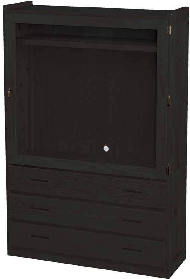 Crate Designs™ Furniture Espresso TV Wall Unit with Locking Door-0