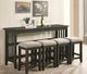 Bernards Lindsey 5-Piece Brown/Gray Drop Leaf Counter Table Set-1