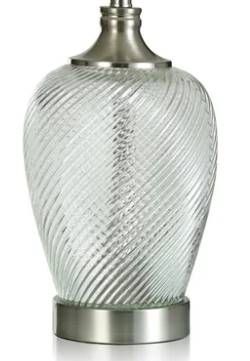Stylecraft Brushed Steel/White Table Lamp-2
