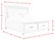 Elements International Slater 4-Piece Antique White King Platform Bedroom Set-2
