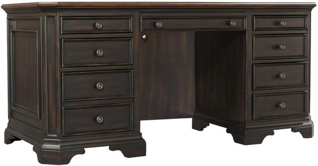 aspenhome® Hampton Black Cherry Credenza Desk-0