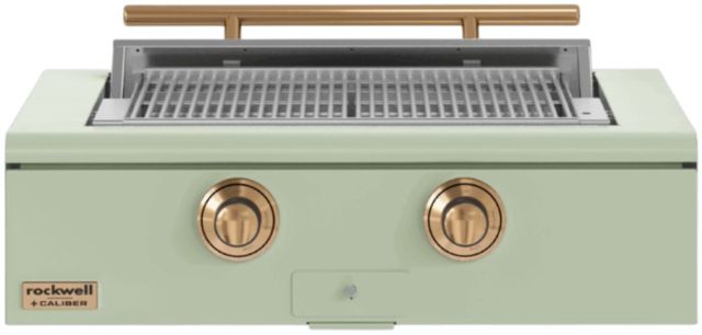 Caliber™ Rockwell 2-Burner Sage Built-In Natural Gas Grill with Gold Hardware-0