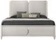 ACME Furniture Laveda Light Gray/Pearl White Queen Upholstered Panel Bed-3