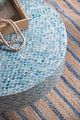 A & B Home Hyperion Blue Capiz Coffee Table with Gold Base-1