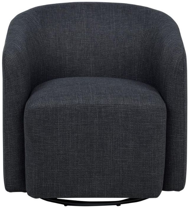 Coaster® Mossbrook Anthracite Upholstered Swivel Chair-1
