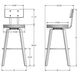 Amisco Customizable Esteban Swivel Bar Stool-1
