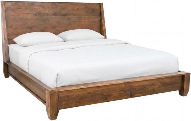 International Furniture Direct Sonora Brown Queen Platform Simple Bed-0