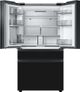 Samsung Bespoke 23 Cu. Ft. Charcoal Glass/Custom Panel Ready French Door Refrigerator with Family Hub™-3