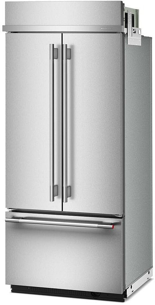 KitchenAid® 36" 20.8 Cu. Ft. PrintShield Stainless Steel Built In French Door Refrigerator with Platinum Interior-2