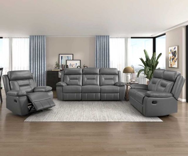 Homelegance® Laconia Dark Gray Manual Recliner-1