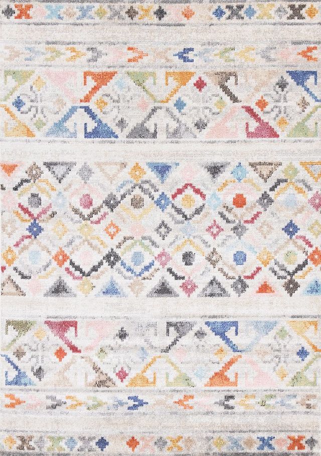 Kalora Interiors Fresco Blue/Cream 5'x8' Area Rug-0
