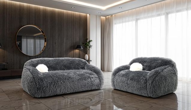 Furniture of America® Darwen Dark Gray Sofa-2