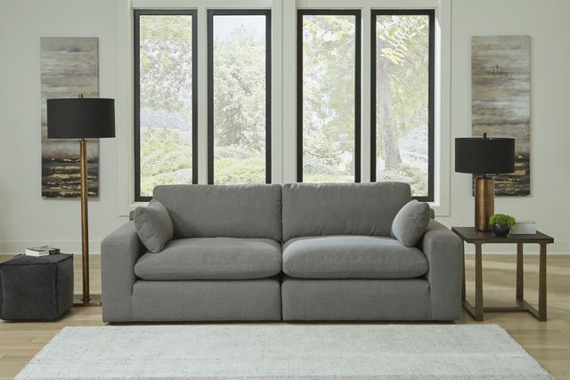 Benchcraft® Elyza 2-Piece Smoke Sectional-1