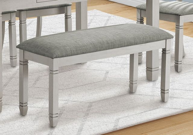 Monarch Specialties Inc. Grey Upholstered Accent Bench-1