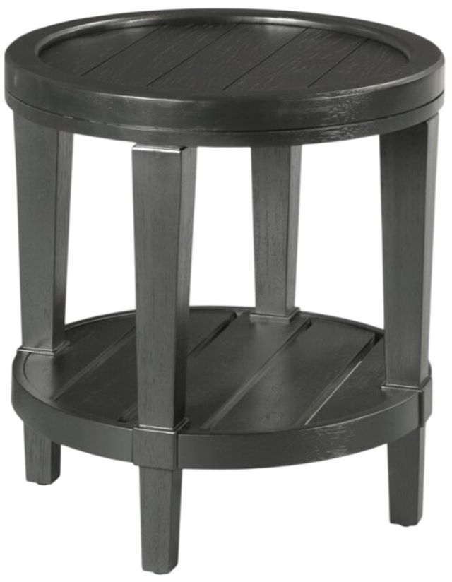 England Furniture Oliver Black Round End Table-0