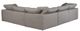 Moe’s Home Collection Clay Classic 5-Piece Light Grey L-Shaped Modular Sectional-3