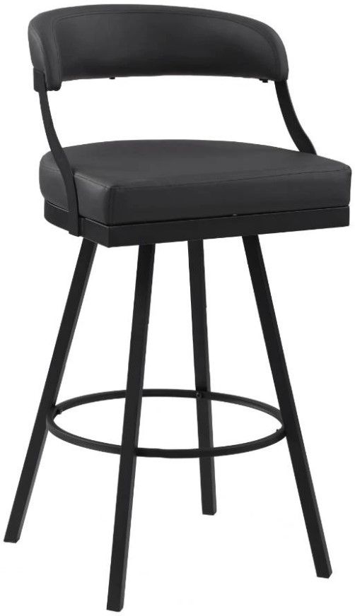 Homelegance® Crowley Black Pub Swivel Chair-0