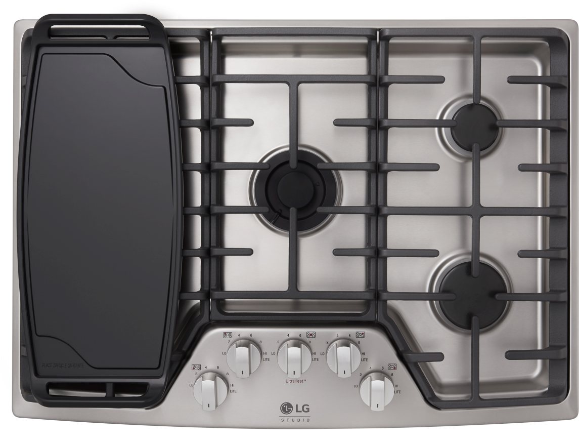 LG Studio 30" Stainless Steel Gas Cooktop