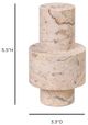 TOV Furniture Natural Travertine Turned Candle Holder-2