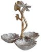 A & B Home Gold/Silver Gingko Leaf Nut Bowl-2