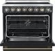 FORNO® Paolo Alta Qualita 36" Black Pro Style Electric Range-3