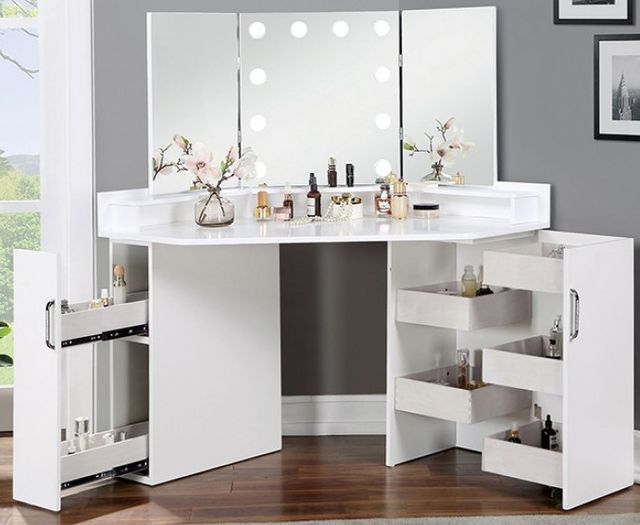 Furniture of America® Lorybelle White Vanity -1