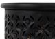 Jofran Inc. Global Archive Decker Antique Black Large Drum Table-3