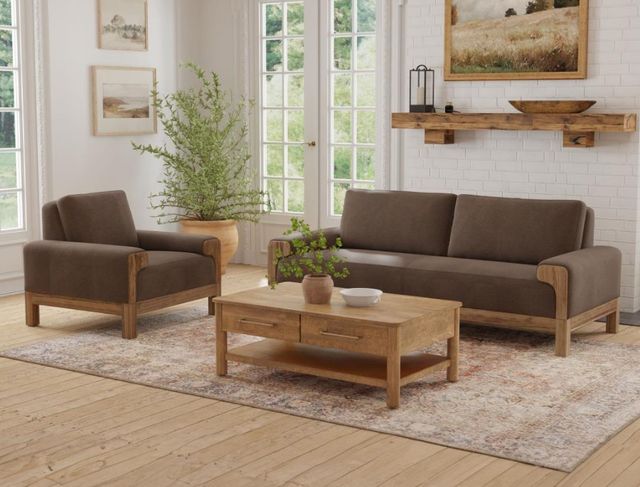 International Furniture Direct Sedona Brown Loveseat-1