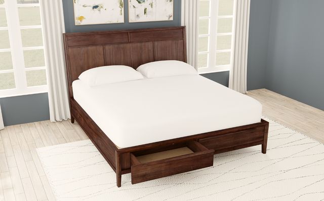 A-America® Ralston Dark Amber King Storage Panel Bed-1