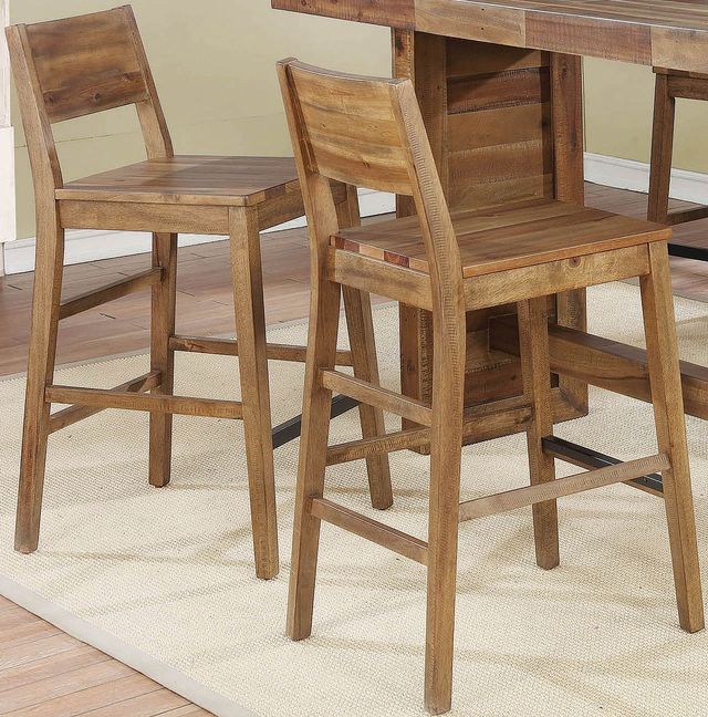 Coaster® Tucson Set of 2 Rustic Varied Natural Bar Stools-1