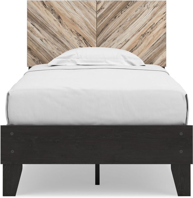 Signature Design by Ashley® Piperton Black/Brown Twin Panel Platform Bed-1
