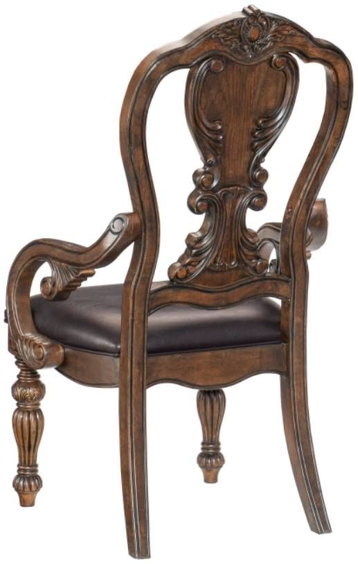 Homelegance® Bergen Dark Oak Dining Arm Chair-3