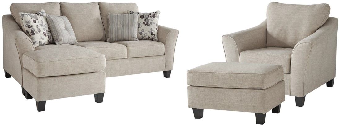 Benchcraft® Abney 3-Piece Driftwood Living Room Set