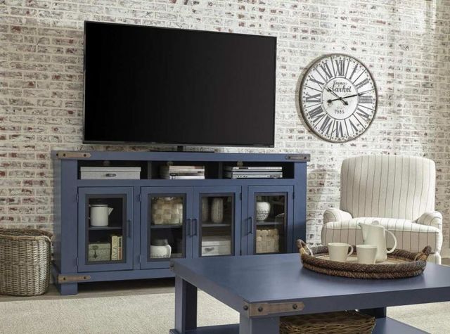 aspenhome® Sawyer Malta Blue 78" Highboy Console-1