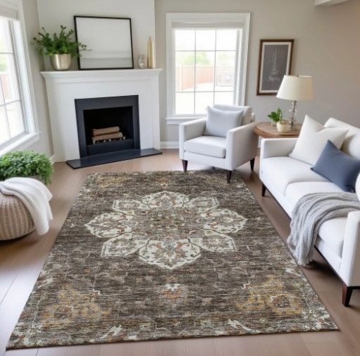Dalyn™ Rug Company Silk Road SR6 Chocolate 5'x8' Area Rug-4