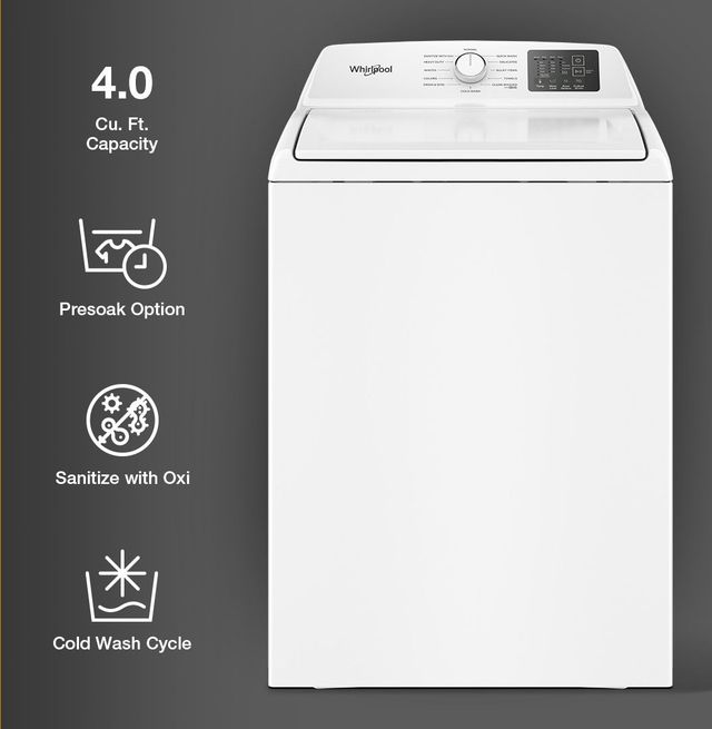Whirlpool® White Agitator Top Load Washer and Electric Dryer Laundry Pair-3