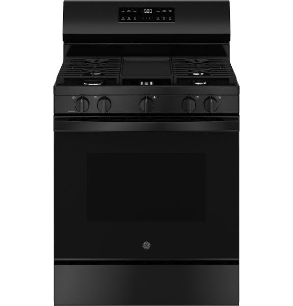 GE® 500 Series 30" Black Freestanding Gas Range-0