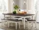 Jofran Inc. Madison County Barnwood Extension Dining Table with Vintage White Base-1