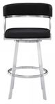 Armen Living Saturn Black 30" Bar Stool-1