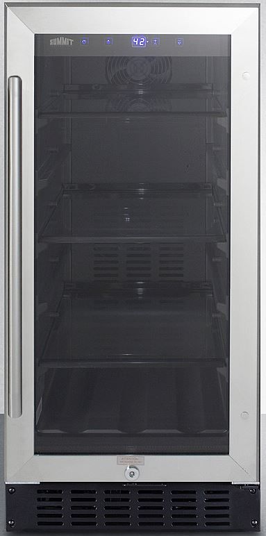 Summit® 15" 2.3 Cu. Ft. Stainless Steel Beverage Center-0