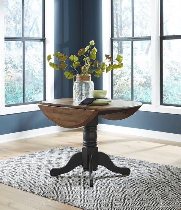 Liberty Furniture Carolina Crossing 3-Piece Antique Honey/Black Drop Leaf Dining Set-2