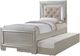 Elements International Platinum 3-Piece Champagne Twin Youth Bedroom Set with Trundle-1