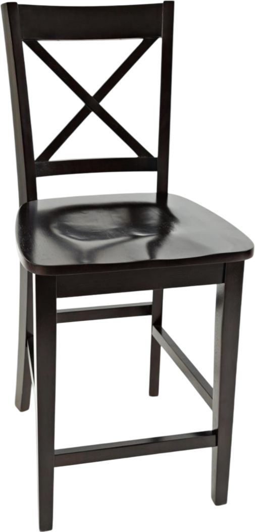 Jofran Inc. Simplicity Espresso X-Back Counter Stool-0