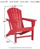Signature Design by Ashley® Sundown Treasure Red Plastic Outdoor Adirondack Chair-2